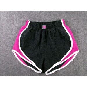 Nike Shorts Womens S Black Pink Athletic Running Split Side Trim Elastic Waist